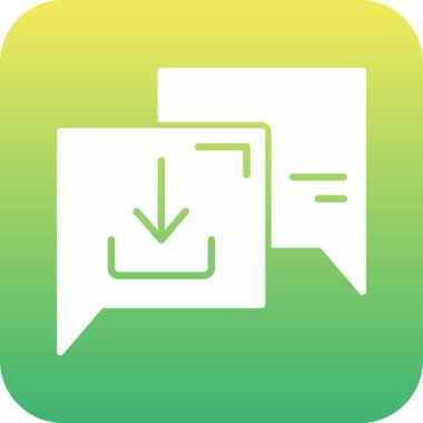 Soyut arkaplanda mesaj simgesi izole edildi