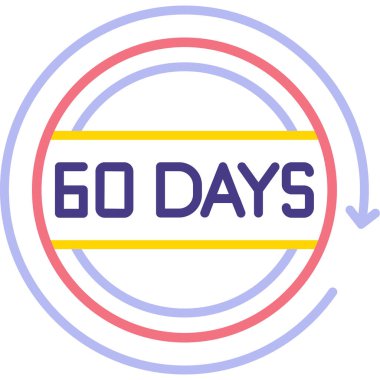 60 günlük tasarım için vektör illüstrasyonuName