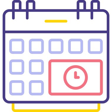 Takvim. Web simgesi basit illüstrasyon