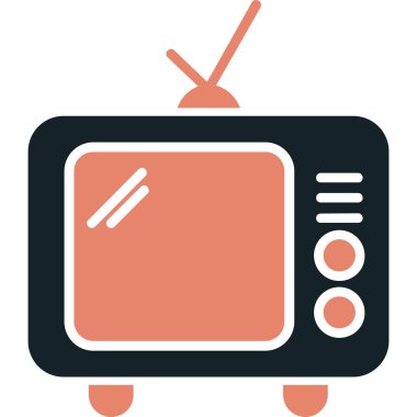 Televizyon renkli vektör simgesi