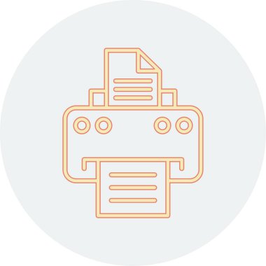 Yazıcı. Web simgesi basit illüstrasyon