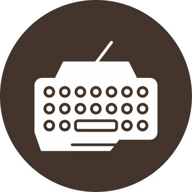 Modern b 'nin vektör illüstrasyonu simge radyodan yoksun