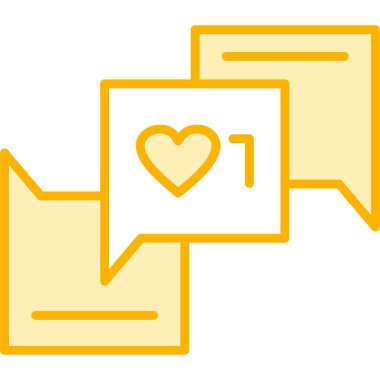 aşk harfi mesaj simgesi, vektör tasarımı