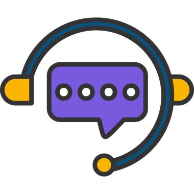 Sohbet simgesi vektör illüstrasyonu