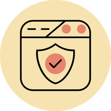 İnternet web simgesi basit illüstrasyon