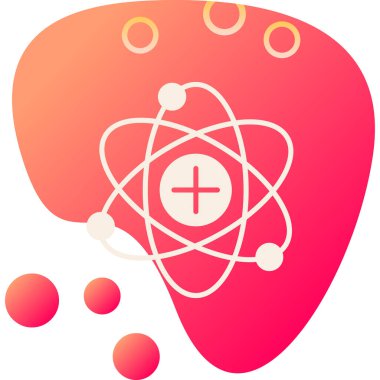 atom simgesi, vektör illüstrasyonu