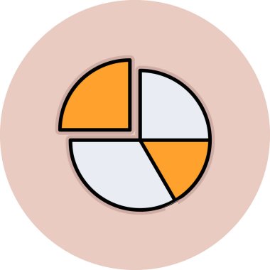 Pasta grafiği simgesinin vektör çizimi