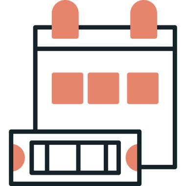 Bina binası Web simgesi basit illüstrasyon