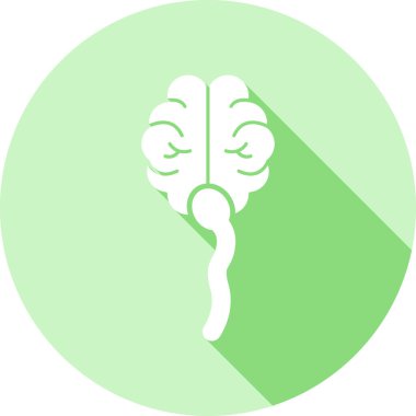 Beyin. Web simgesi basit illüstrasyon