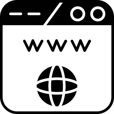 İnternet simgesi, vektör illüstrasyonu