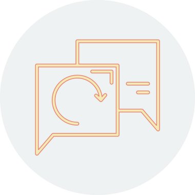 Konuşma ikonu. Düz renk tasarımı. vektör illüstrasyonu.