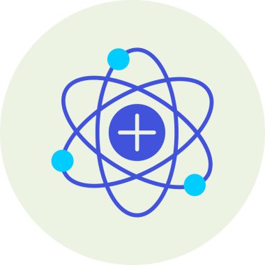 atom simgesi, vektör illüstrasyonu, tasarım