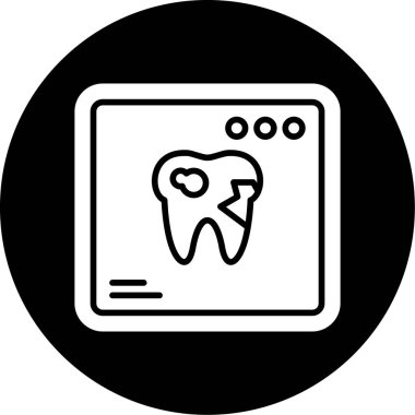 Diş simgesi, vektör illüstrasyonu