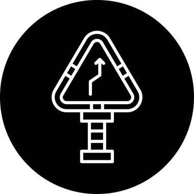 Modern yol trafik simgesinin vektör illüstrasyonu