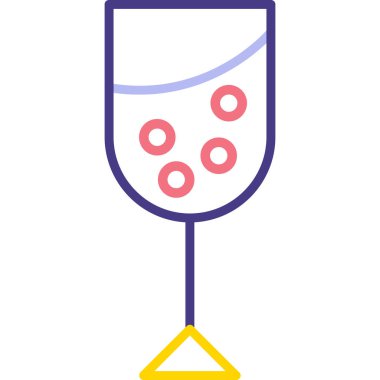 - Şampanya. Web simgesi basit illüstrasyon