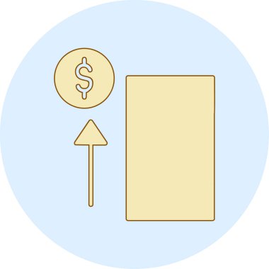 Bir dolar işaretinin vektör illüstrasyonu