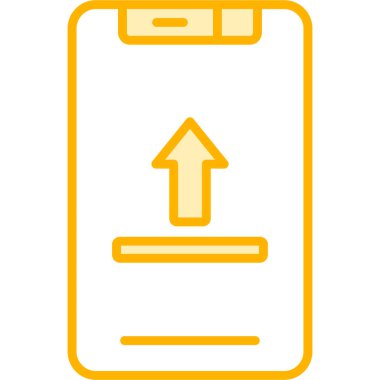 Bir mobil simgenin vektör illüstrasyonu