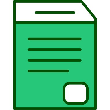 Belge. Web simgesi basit illüstrasyon