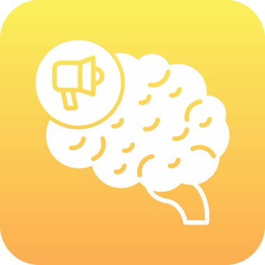 Soyut grupta izole edilmiş beyin simgesi