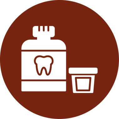 Dişçi dişi vektör simgesi. düz simge logosu.