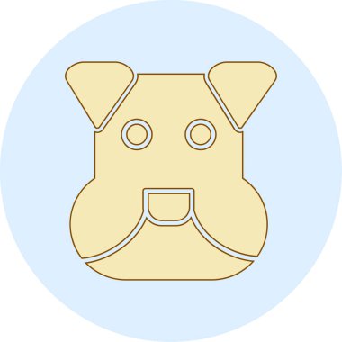 Köpek ikonu. vektör illüstrasyonu