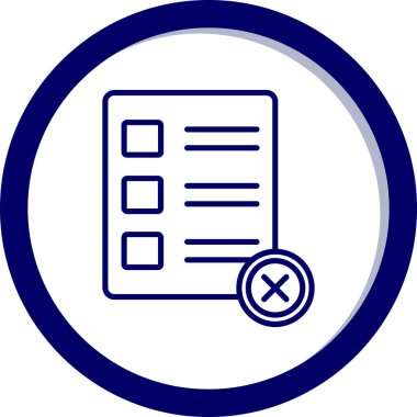 Kontrol listesi. Web simgesi basit illüstrasyon