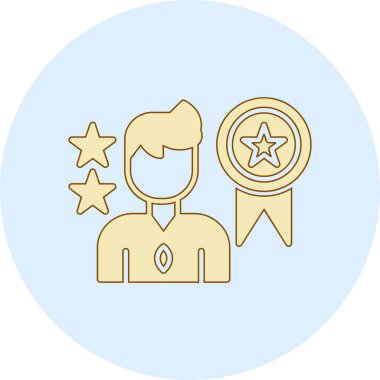 Moda stili izole edilmiş arka planda madalya simgesi