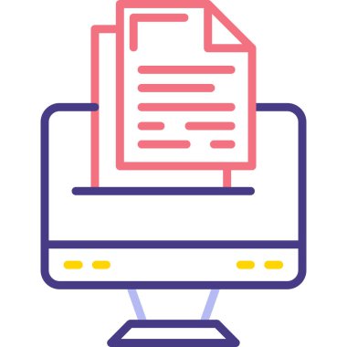 Belge. Web simgesi basit illüstrasyon