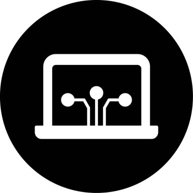 bilgisayar izleme simgesi, vektör illüstrasyonu