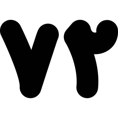 alfabe v y simgesi ana hat biçiminde