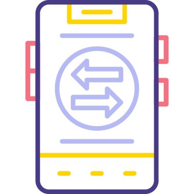 Cep telefonu. Web simgesi basit illüstrasyon