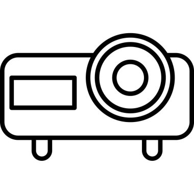 Kamera simgesi. Kamera vektör simgesi web için anahat çizimi