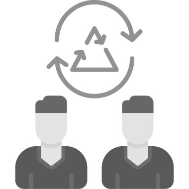 Geri dönüşüm vektör simgesi modern illüstrasyon