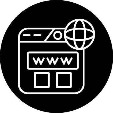 Web ve İnternet çizgisi vektör simgesi