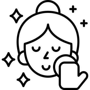 Mutlu kız simgesi, özet vektörü