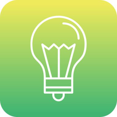 güzel ampul çizgisi vektör simgesi