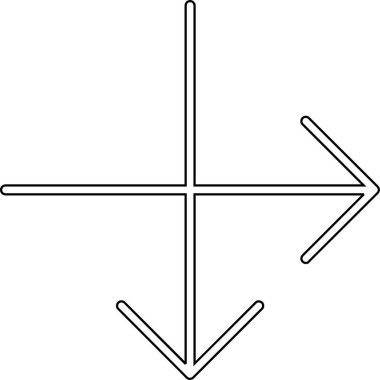 Oklar ok yönü simgesi ana hat biçiminde