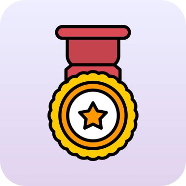 Madalya ikon vektör illüstrasyonu