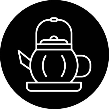 çay fincanı simgesi, vektör illüstrasyonu