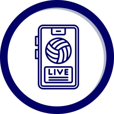 canlı futbol ikonu vektör illüstrasyonu