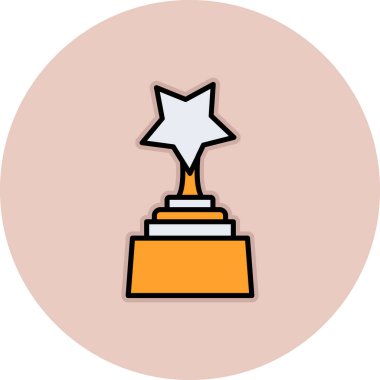 Kupa. Web simgesi basit illüstrasyon