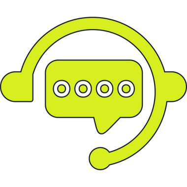 Bir sohbet simgesinin vektör illüstrasyonu