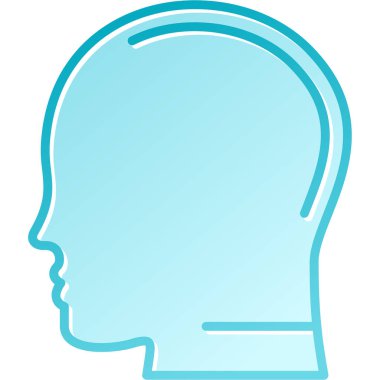 İnsan kafası ikonu. Beyaz arkaplanda izole edilmiş web tasarımı için insan başı vektör simgesi