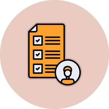 Kontrol listesi. Web simgesi basit illüstrasyon