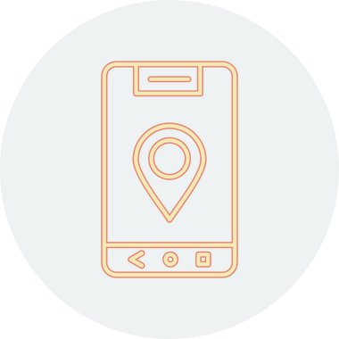 gps konum simgesi, vektör illüstrasyonu