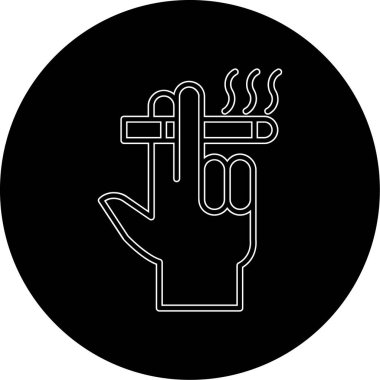 Bir sigara simgesinin vektör illüstrasyonu