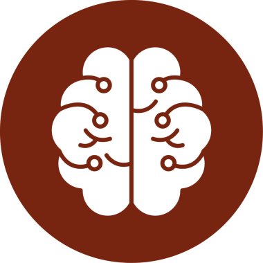 Beyin. Web simgesi basit illüstrasyon