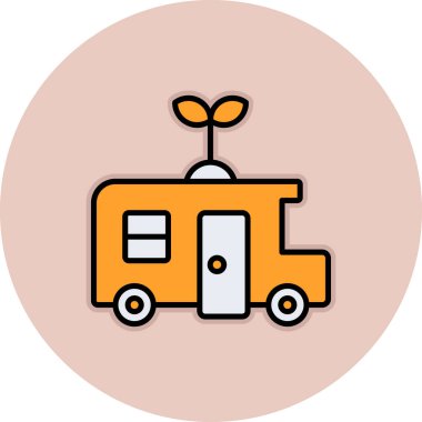 Kamp simgesinin vektör illüstrasyonu