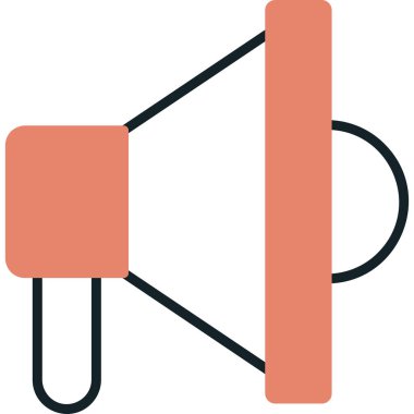 Konuşmacı. Web simgesi basit illüstrasyon