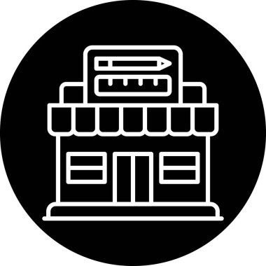 Modern yapı simgesinin vektör illüstrasyonu